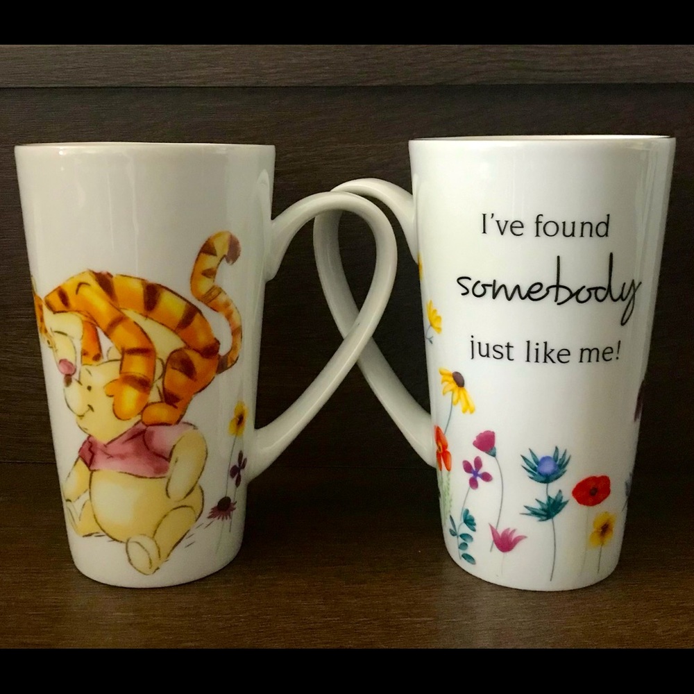 Winnie the Pooh Golden Flowers Latte Mugs (2)